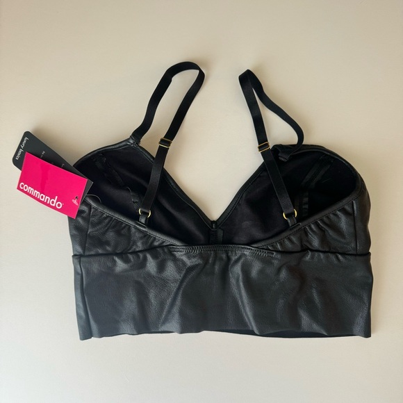Commando Faux Leather Longline Bralette - Size Medium - Picture 5 of 5